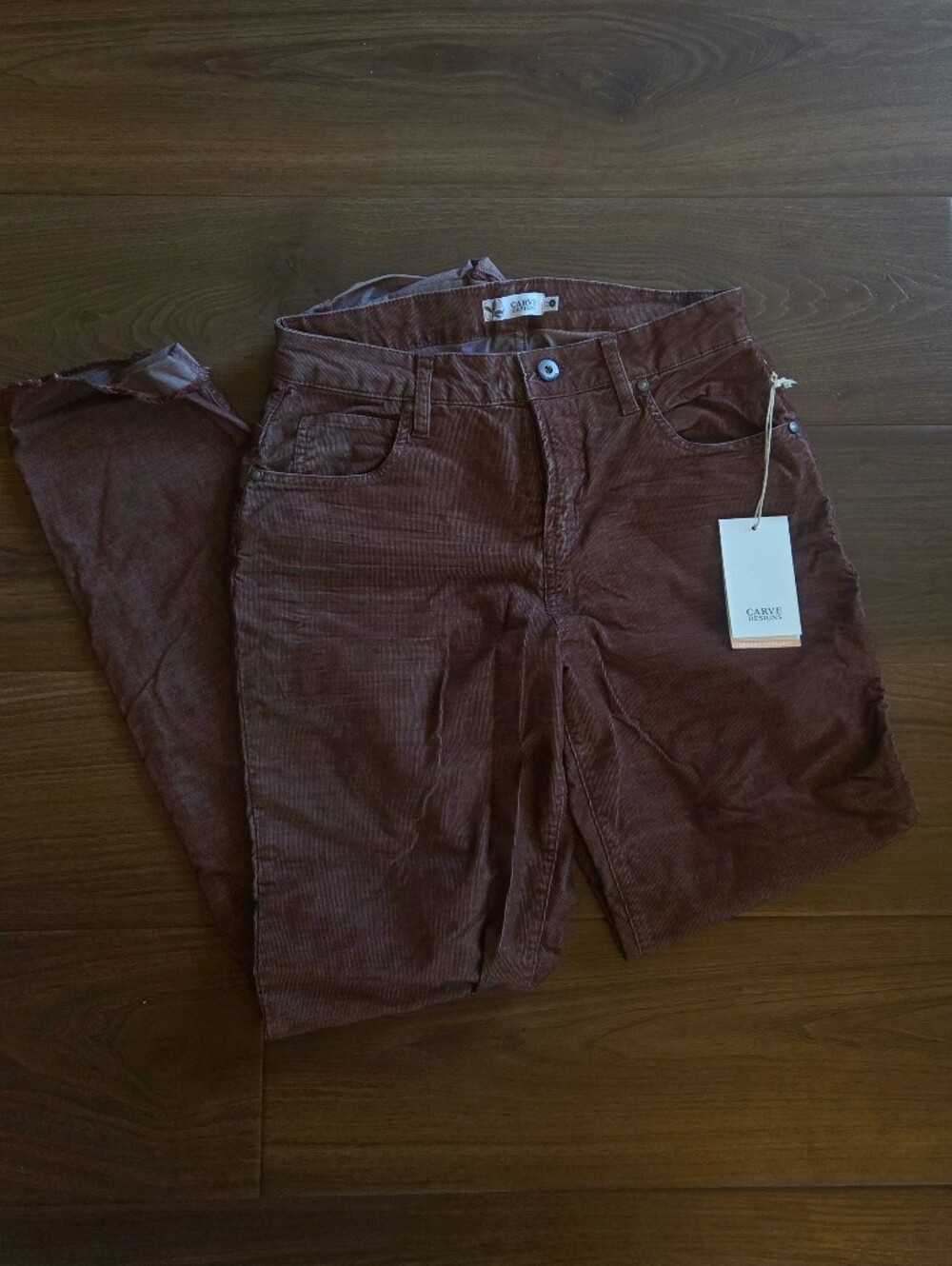 Carve Designs Corduroy Pants in Rust